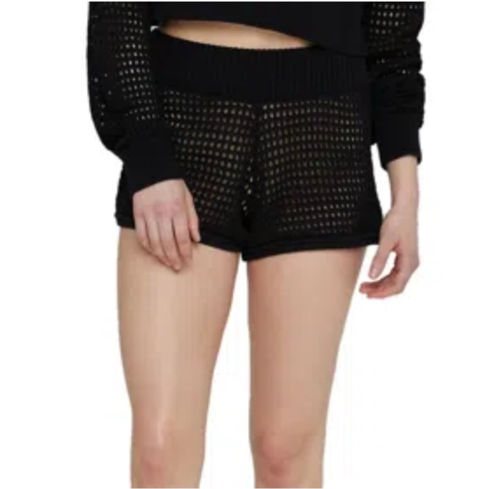 New ivl knit mesh shorts black L
